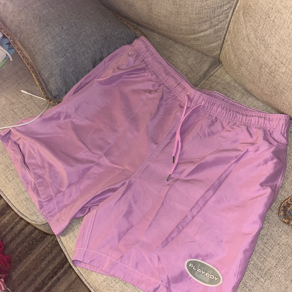 Playboy/Pacsun Purple swim trunks